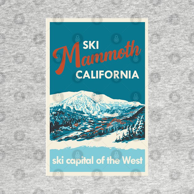 Ski Mammoth Mountain Vintage Ski Poster by ROEDERcraft